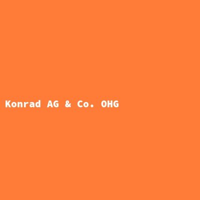 Manufacturer: Konrad AG &amp; Co. OHG
